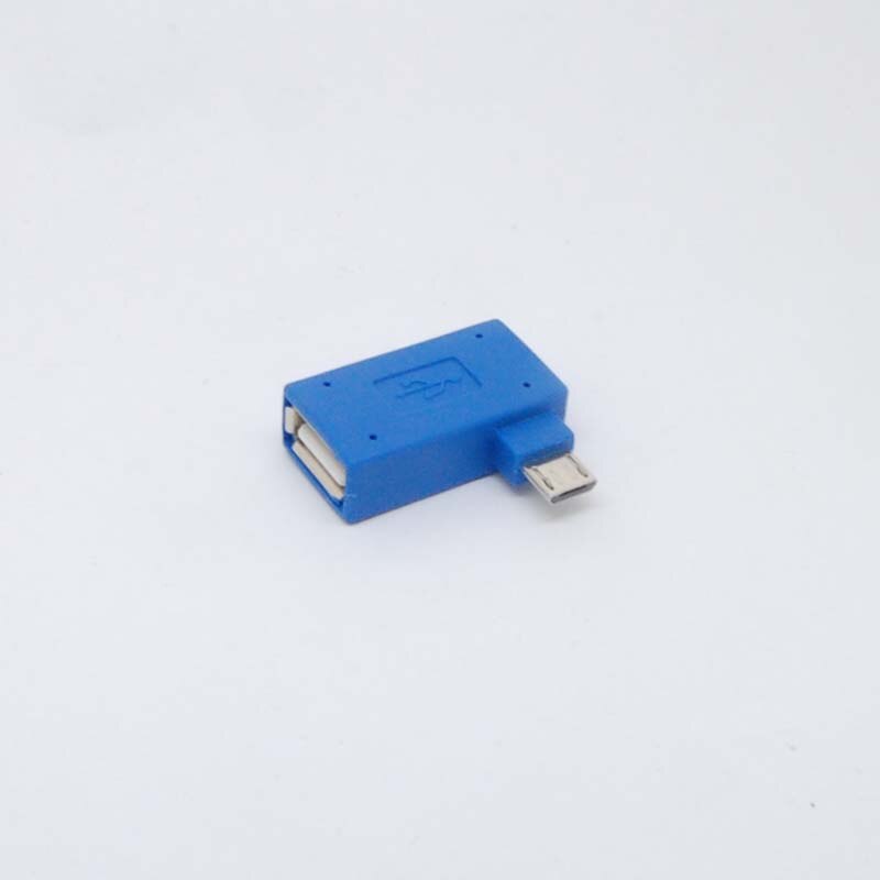 OTG 90 Degree Left Angle Micro USB 2.0 Host Adapter &amp; Power Phone Tablet