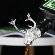1 piece red wine pourer zinc alloy rhinoceros lion leopard antelope head wine stopper drink bar tool nightclub bar accessories