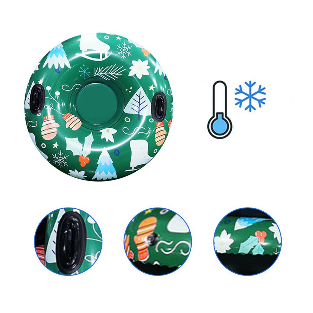 Tubo inflable resistente al frío para nieve, tubo de trineo para nieve, estilo navideño