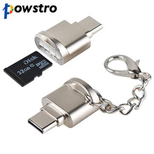 Powstro Draagbare USB 3.1 naar Type-C Adapter USB naar Type C Micro Converter OTG Adapter met TF SD geheugenkaartlezer