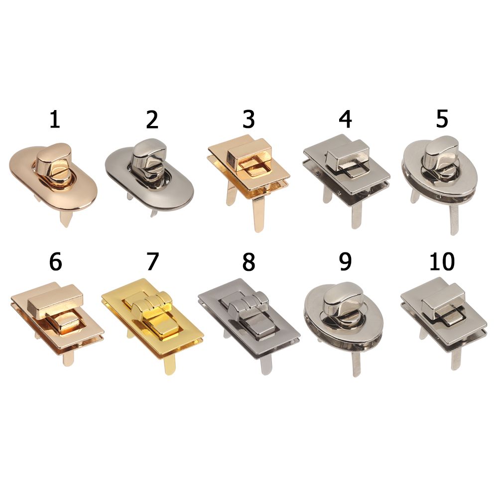 Bagagelås väska spänne väskdelar tillbehör hårdvara stängning vridlås vridlås metallspänne gör-det-själv handväska väska