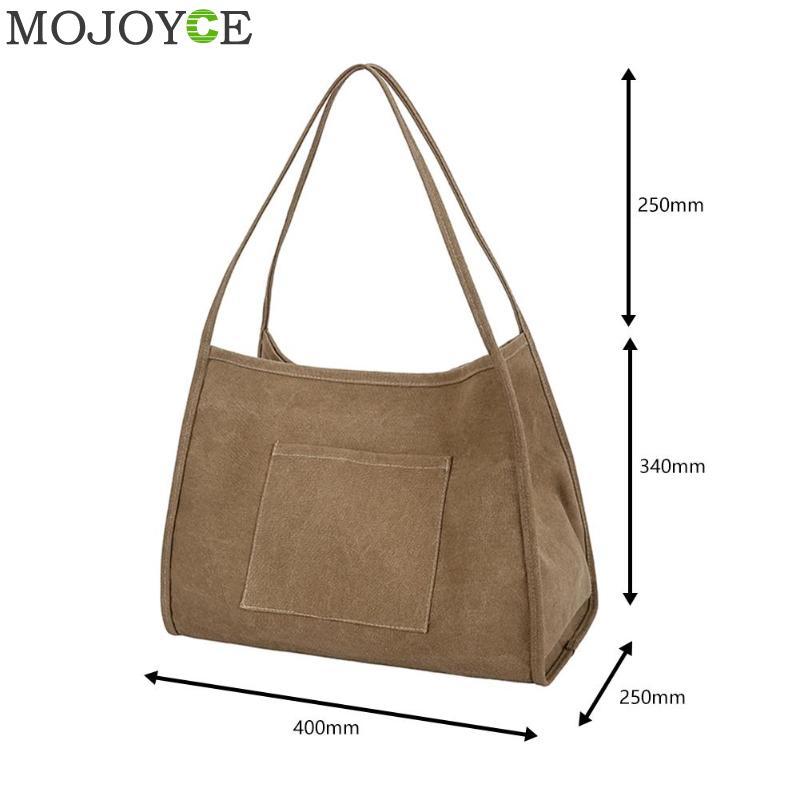 Mode Dames Effen Kleur Schouder Handtassen Zomer Strand Vrouwen Grote Capaciteit Top-Handvat Tassen Casual Canvas Shopping Totes