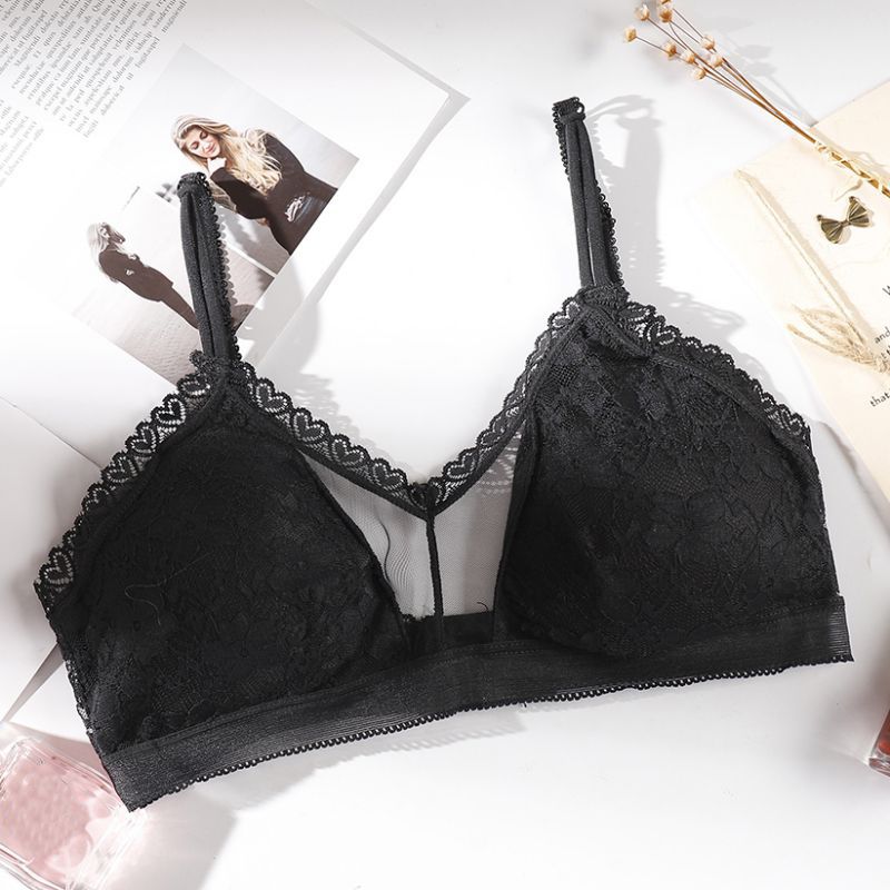 Women Solid Cropped Tops Lace Padded Bra Tops Wireless Tube Tops Seamless Underwear Backless Detachable Pad Bra Tops