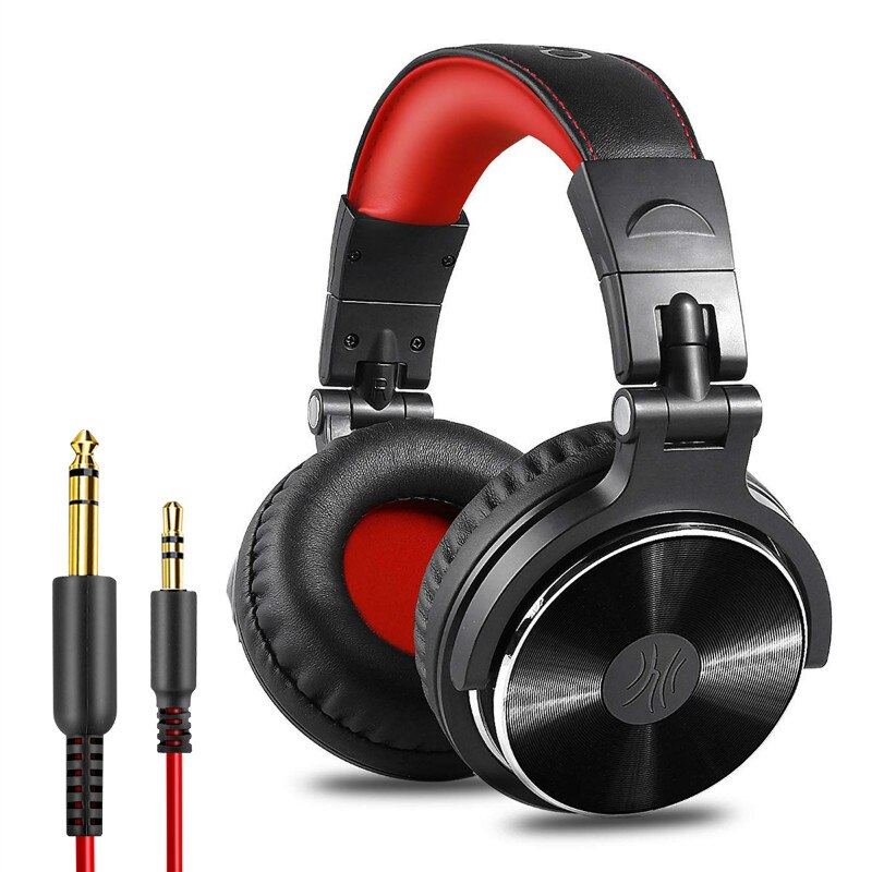 Oneodio rose casque casque de jeu avec Microphone filaire DJ Studio stéréo casque pour PC ordinateur femmes filles: Red