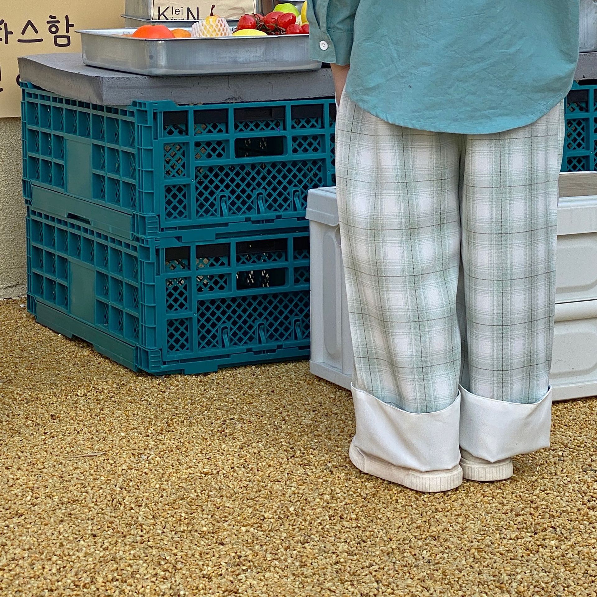 Pantaloni da ragazzo a gamba larga scozzesi a molla pantaloni in cotone patchwork allentati pantaloni a 3 colori