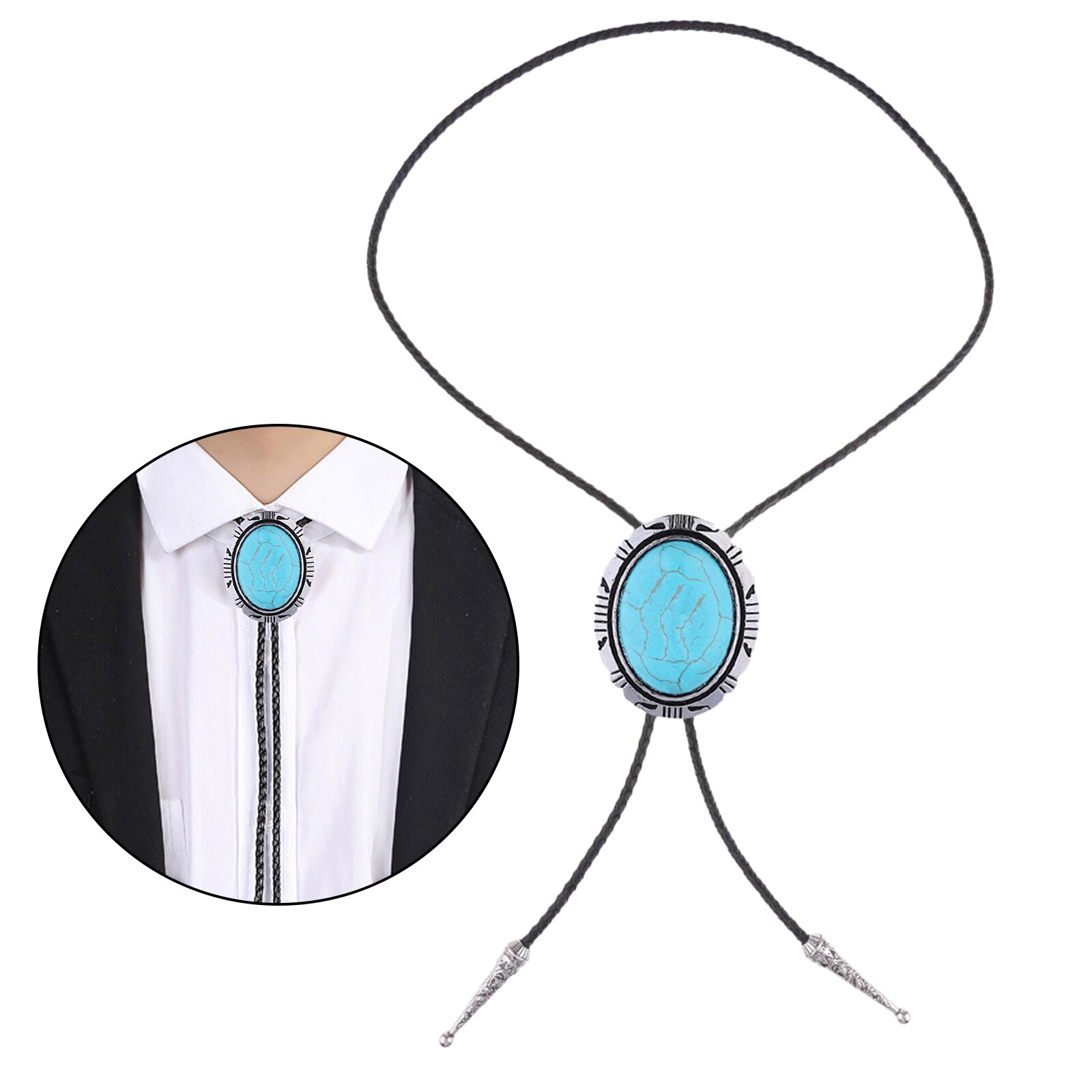 Antieke Westerse Cowboy Rodeo Bolo Tie Amerikaanse Mens Stropdas