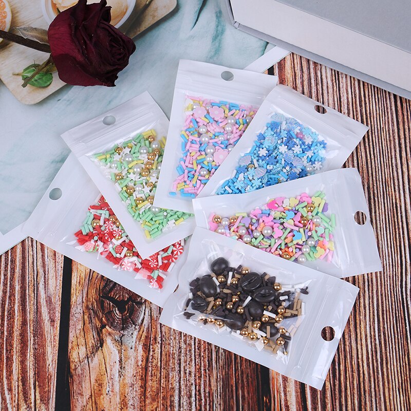 Neue 10g Gefälschte Streusel für Schleim zubehör Tonne Füllstoff DIY Flauschigen schleim Liefert schokolade Kuchen Nachtisch Schlamm Spielzeug