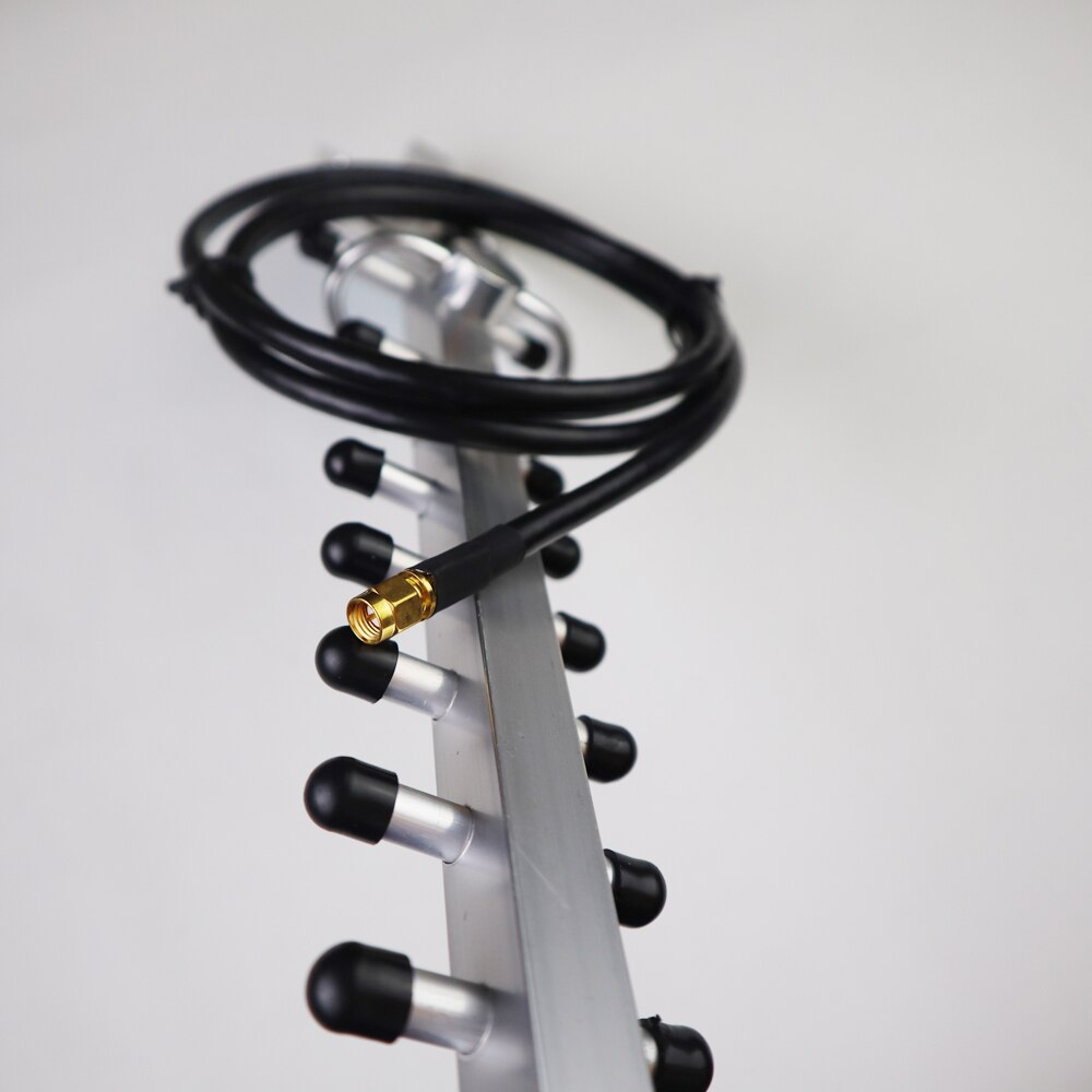ZQTMAX-antena WiFi de 2,4 GHz, Antena Yagi 24dbi direccional de aleación ligera para exteriores, para 3G, 4G, repetidor de señal amplificador