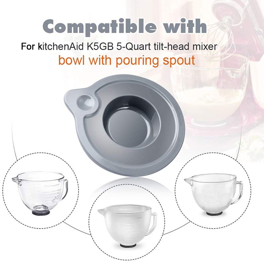Tilt Head Lid Sealing Cover for KitchenAid K5GB 5-Quart Mixer Glass Bowl Holder Sealing Lid silicone lids for mug beker deksel