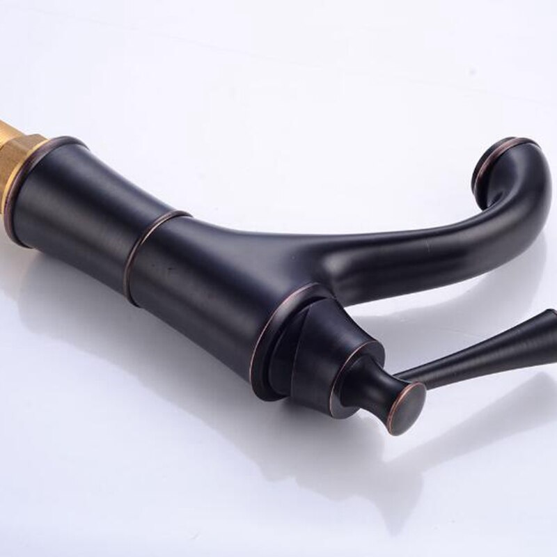 Antieke Bronzen Kranen Badrandcombinaties Warm en Koud Water Mengkraan Bad Antieke Kraan Messing Sink Water Kraan ELF1306