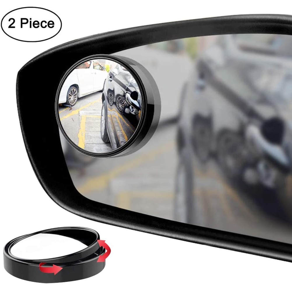 2Pcs Dodehoekspiegel 360 Graden Verstelbare Hd Glas Groothoek Ronde Bolle Spiegel Voor Dode Zone Veiligheid Rear view Spiegel
