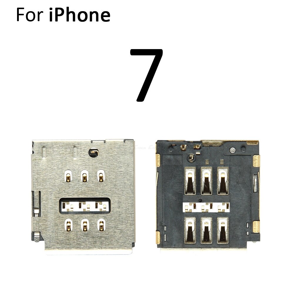 Sim-kort fack kortplats hållare läsare del för iphone 5 5s se 5c 6 6s 7 8 plus fack kortplats uttag: För iphone 7