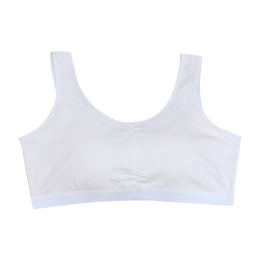 #45 Kids Girls Underwear Foam Bra Vest Children Underclothes Sport Undies Clothes 10-15t Training Bra Young Girls Для Девочек: B