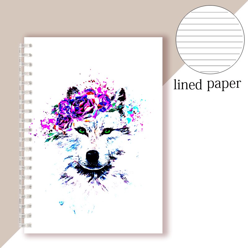 Wolf Sticky Note Animal Galaxy Wolf Head Spiral Notebook Nordic Min... – Vicedeal