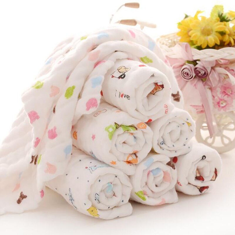 Gezicht handdoek Baby Spullen voor Pasgeborenen handdoek Bandana Zakdoek Dikker Gaas katoen cartoon Afdrukken YMH013