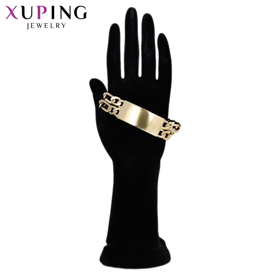 Xuping Simple Bracelets Light Yellow Gold Color Plated Popular Bracelets Jewelry for Women S70-74820