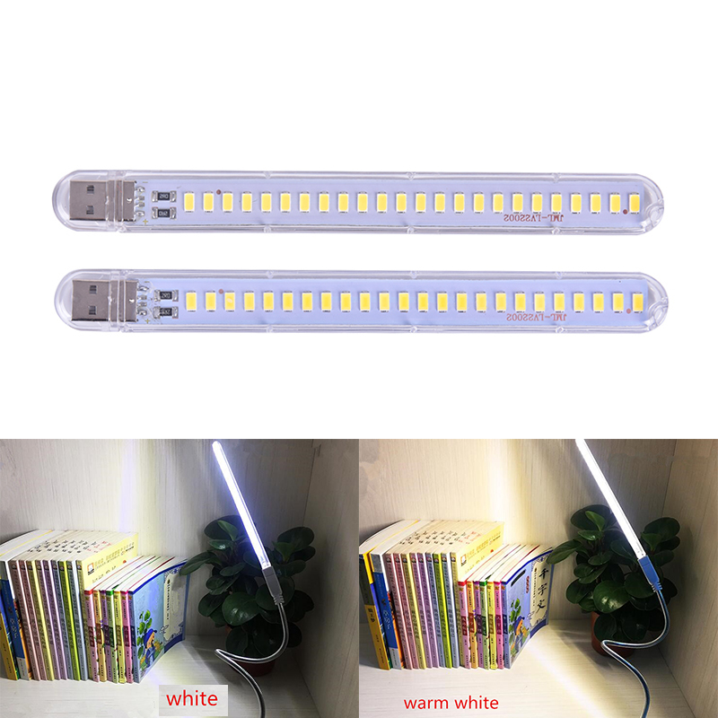 5v x 12w usb led natlampe 24 led'er usb læsebordlampe boglamper