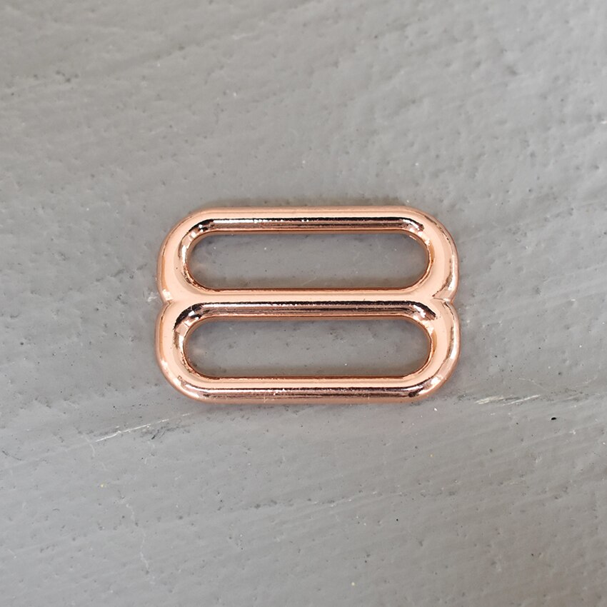 20 Pcs/Lot Adjustment DIY Accessories for 25mm Webbing Metal Slider Adjustable Buckle Loops DIY Straps Bags Belts Accessories: Rose Gold