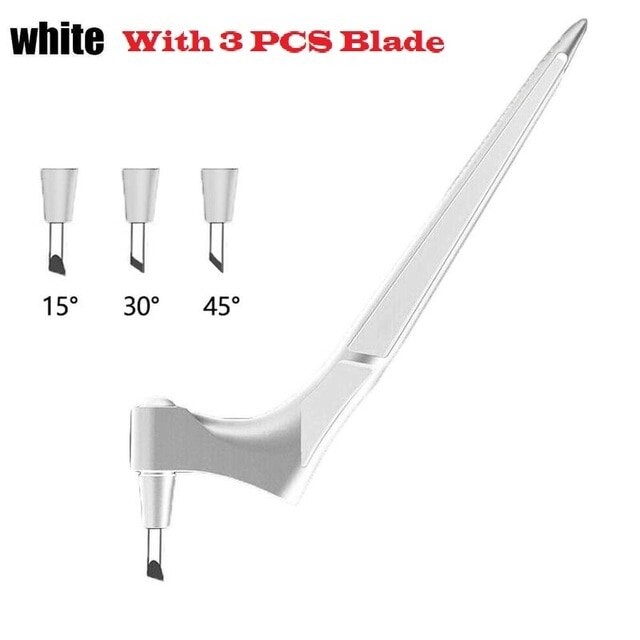 Coupe-papier à lame rotative à 360 lames, 3 couteaux de remplacement, outil de coupe résistant à l&#39;usure, fabrication de Grilles de fenêtre: White
