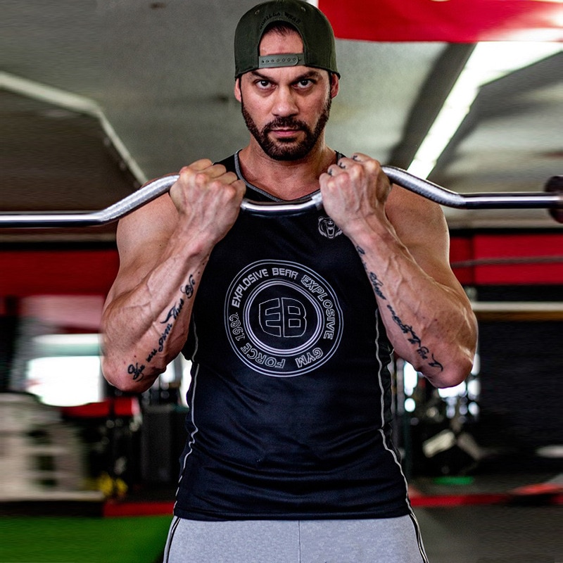 de secado de ropa rápida musculación gimnasios camiseta sin mangas para hombres Fitness camiseta sin mangas de algodón camiseta para hombres Chaleco de