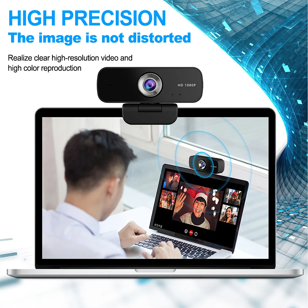 1080p webcams usb sem necessidade de driver para computador, pc ou laptop, com microfone para transmissões ao vivo, videochamadas e conferências. trabalho