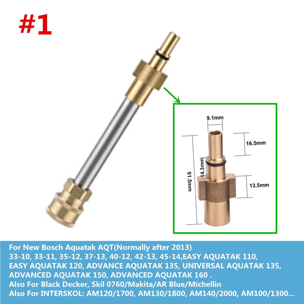 Hnyrusy przedłużacz lanca G1/4 "szybka złączka do myjka ciśnieniowa Adapter do Karcher Interskol LAVOR: Type 1