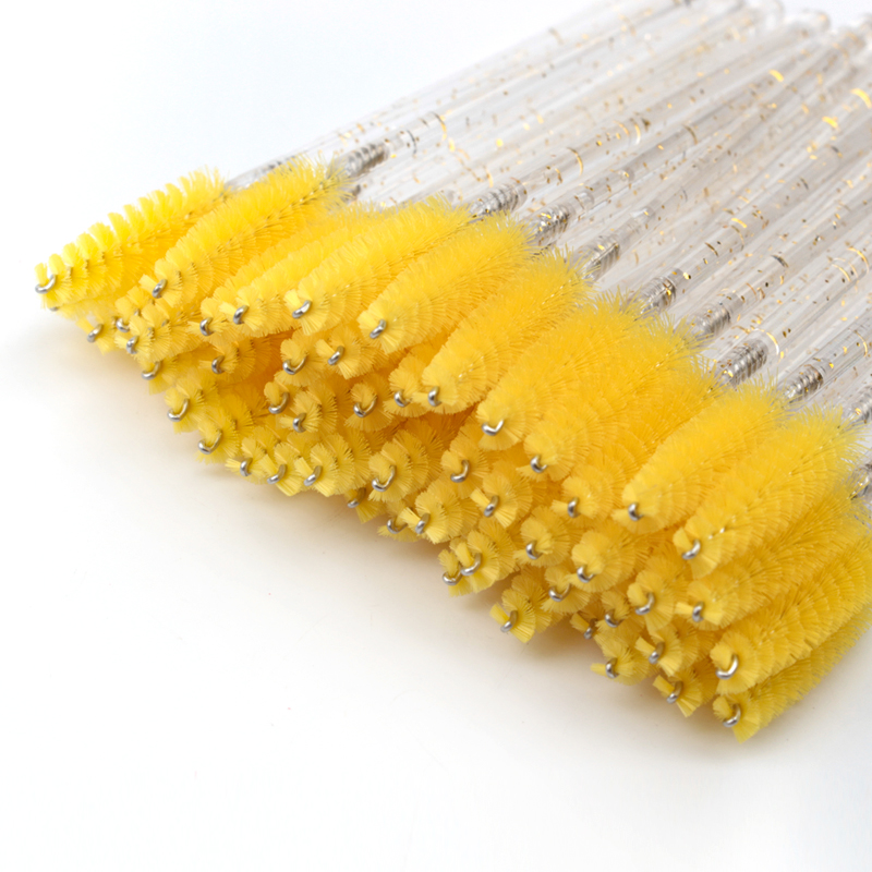 5/25/50 pezzi pennelli per ciglia strumento per trucco pennello per sopracciglia bacchette per mascara pennelli per trucco applicatore per ciglia finte forniture per ciglia: Cachi / Setola