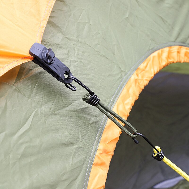 4 st utomhus elastiskt tält bungee rep camping kapell bagage stretch spänne slipad spik rem