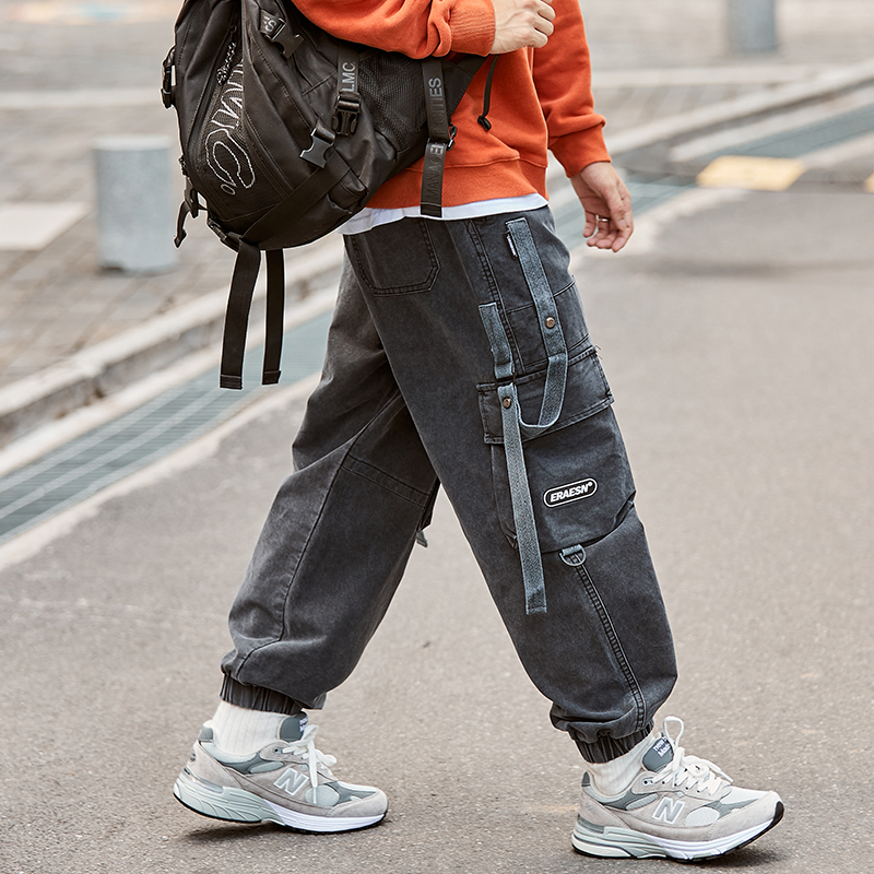 Single Road Mens Cargo Pants Men 2022 Multi Pockets Techwear Joggers Hip Hop Japanese Streetwear Trousers Baggy Pants For Men