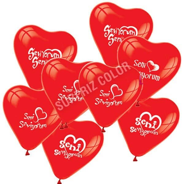 Kalplİ Vliegende Ballon I Love You Gedrukt Rood Hart Ballon Party 234443047