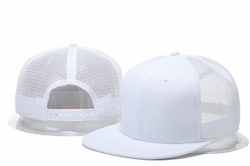 Novedad, gorra de béisbol Unisex en blanco para hombres y mujeres, gorras Bboy Snapback planas y ajustables de Hip-Hop: Blanco