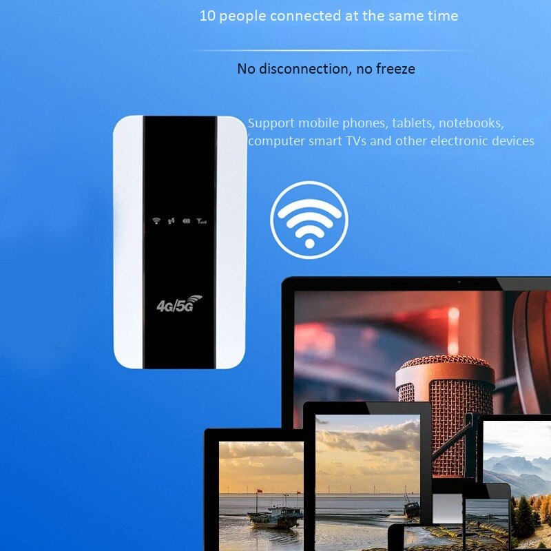 5g wifi router bærbar mifi 150 mbps 4g/5g wifi router bil mobil wifi hotspot med sim -kort slot