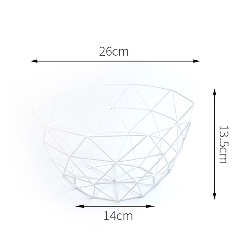 Cocina cesta contenedor tazón cesta de alambre de Metal soporte con ranuras para cocina fruta Almacenamiento de vegetales de bandeja de aperitivos de Bol para almacenar: F