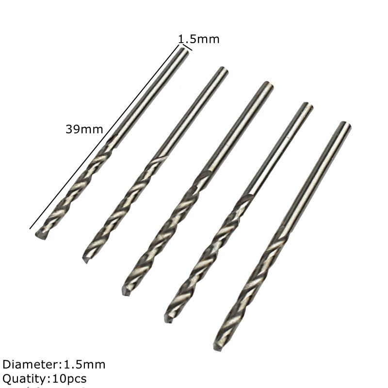 Metal Hand Drill Jewelry Tool Equipments UV Resin Silicone Mold Wood Working Tools and 0.8mm-3.0mm High Speed Steel Drill Screw: 1.5mm