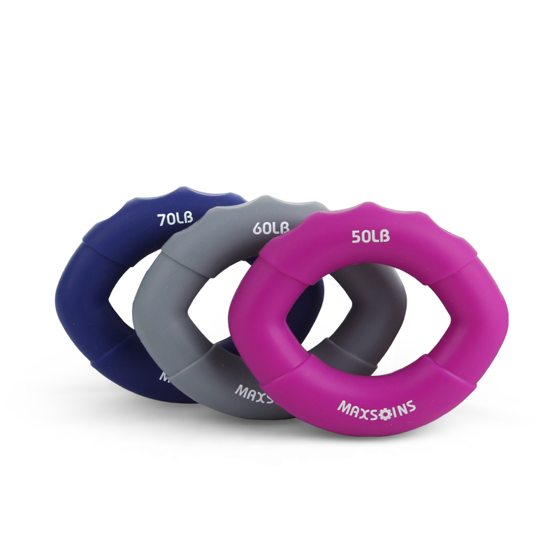 Carpal Expander Fitness Hand Grips Muscle Power Training Rubber Ring Exerciser Finger Hand Grip Hand Gripper Gripping Ring: Purple