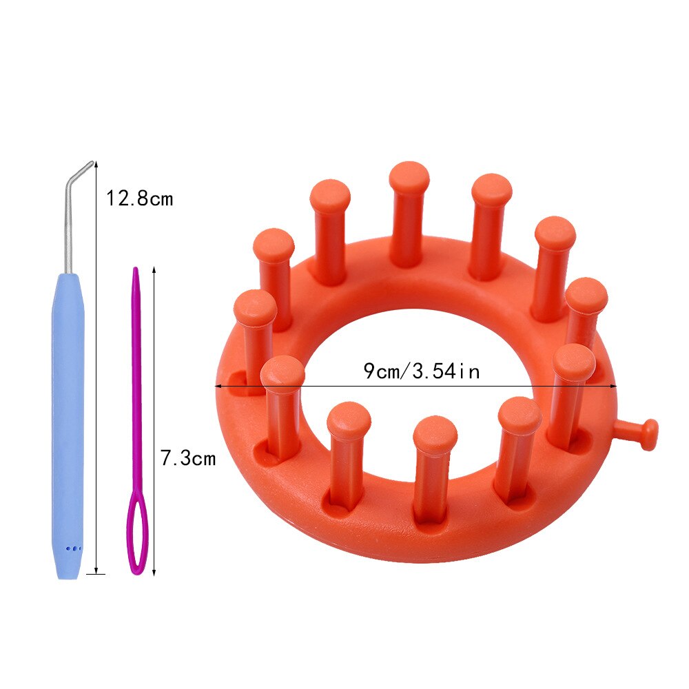 3PCS DIY Circular Knitter Knitting Loom Needle Hook Sweater Hat Wool Making Craft Tool