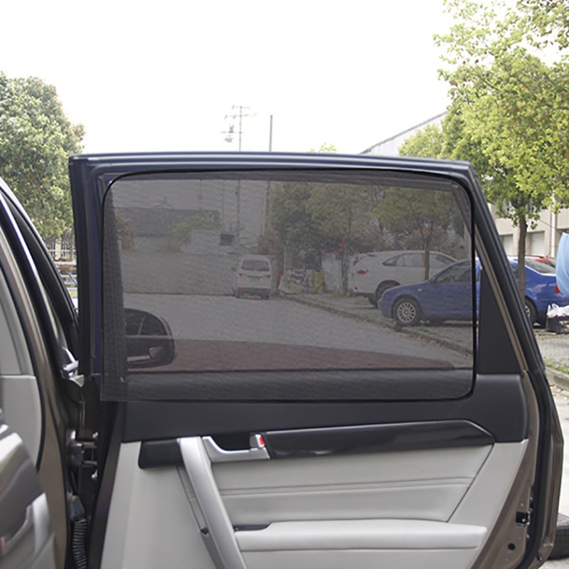 Magnetische Auto Zon Schaduw Ademende Uv Bescherming Auto Gordijn Side Window Mesh Zonneklep Zomer Film Autoruit Zonnescherm