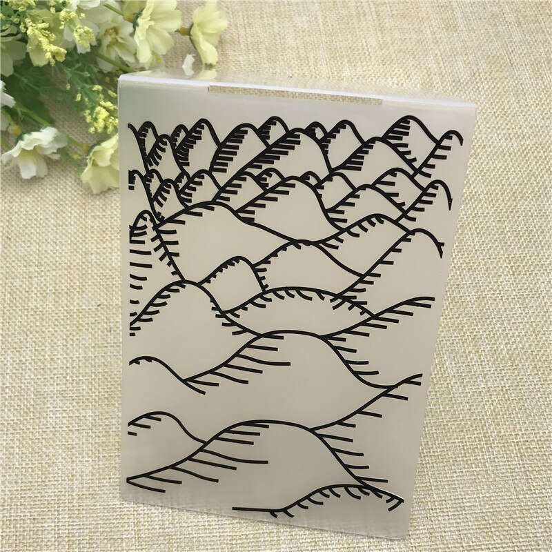 Mountain DIY Plastic Embossing Map Voor Scrapbook DIY Album Card Tool Plastic Template