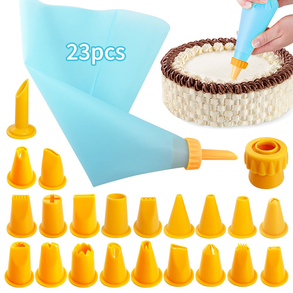 164PCS/Set Multifunction Cake Turntable Set Cake Decorating Tools Kit Pastry Nozzle Fondant Tool Kitchen Dessert Baking Supplies: Chocolate
