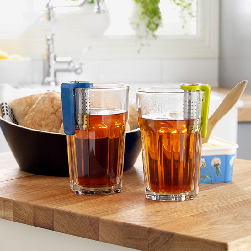 Stainless Steel Tea Strainers Diffuser Herbal Spice Strainer Loose Leaf Tea Bags With Handle Tea Maker Strainer Home Tea Set