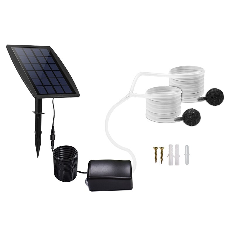 ! Solar Air Pump Kit Aquarium Aeration Pump Outdoor Fishing Aeration Pump Small Fish Pond Aeration Pump