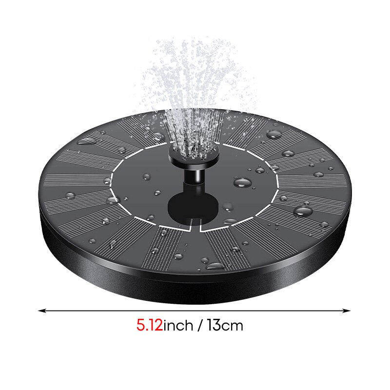 Mini Solar Water Fountain Pool floating Solar Fountain Garden Water Pump for Garden Patio Decor Floating Bird Bath Sprinkler: 5.12x13