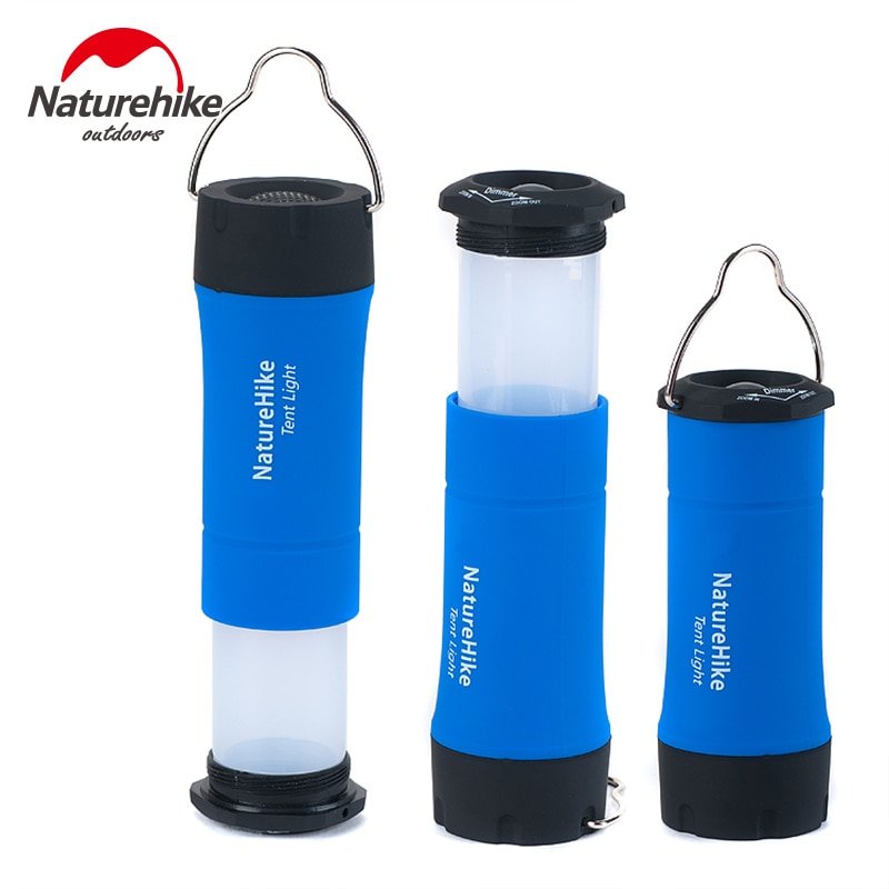 Naturehike outdoor led tentlamp, draagbare mini cree  r2 led zoombare knipperende kampeerlantaarn met 3 werkmodi