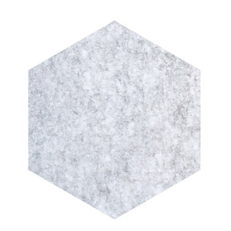 Hexagon Notice Board Self-Adhesive Felt Board Diameter 20cm DIY Photo Wall Decoration for Classroom Kitchen Bedroom Cafe: Silver gray