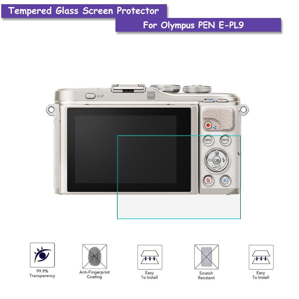 9 H Gehard Glas LCD Screen Protector Shield Film voor Camera Olympus PEN E-PL9 3-Inch LCD Accessoires