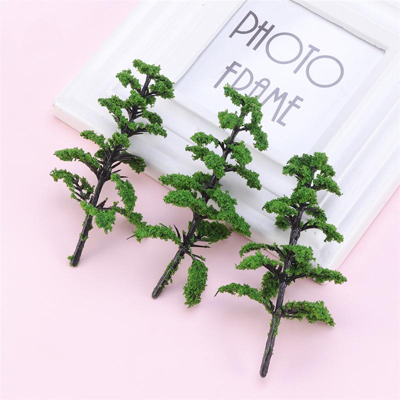 25pcs Model Trees Pagoda Park Poplar Forest Pine Miniature Micro Diorama Decoration Scenery Layout
