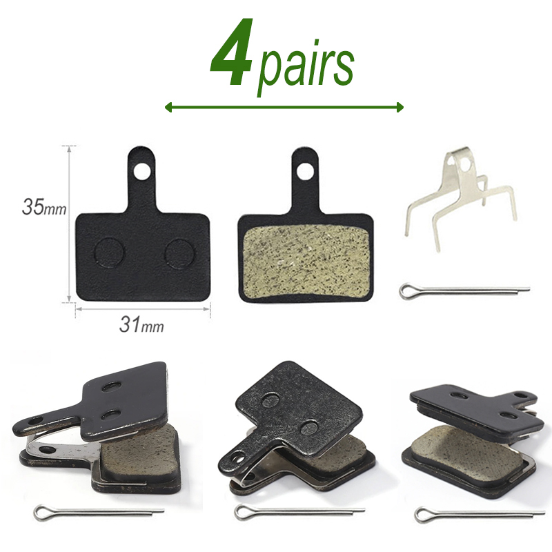1/2/4/10pairs Bicycle Disc Brake Pad Resin Hydraulic Brake Pads for SHIMANO B01S MT200 M375 M446 Bike BS03 BS05 Brake Parts: Red