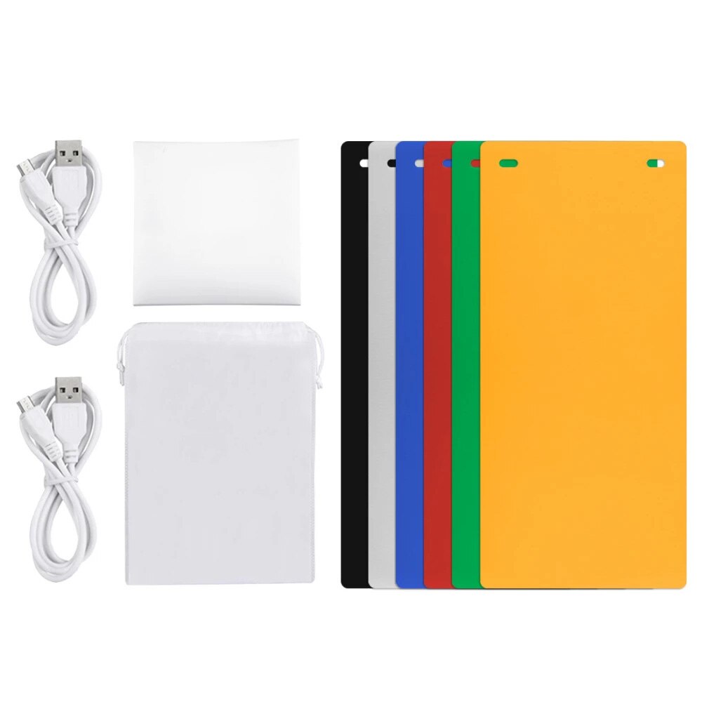 2 LED Lights Portable Folding Mini Photography Light Box Photo Props