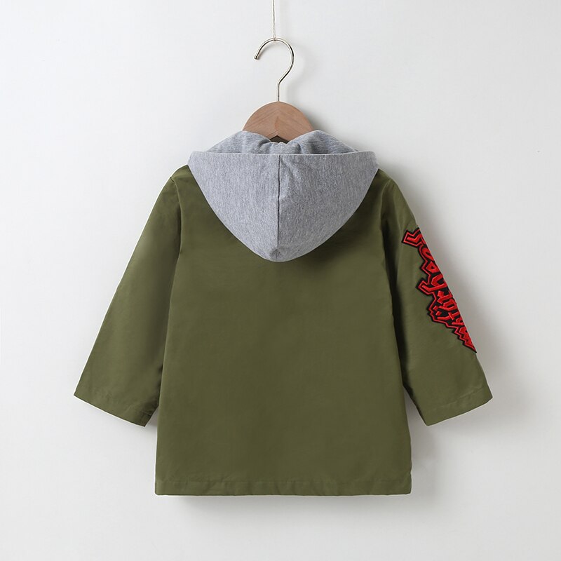 3-7 Years Old Boy Long-sleeved Jacket Children's Clothing Boys Mid-length Windbreaker Jacket