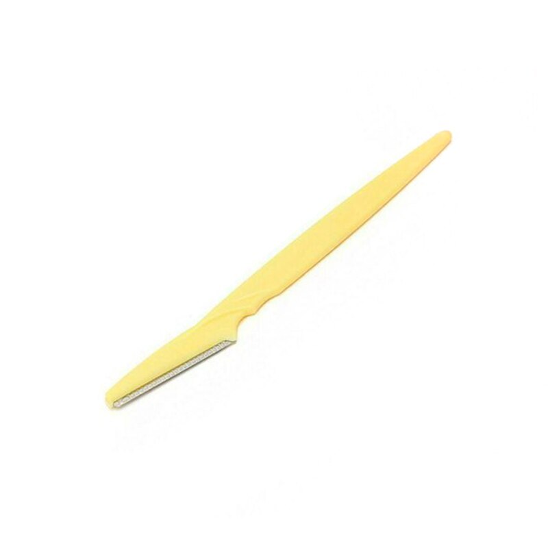 3 stk/sæt øjenbryns barberkniv øjenbrynstrimmer hårfjerner sæt kvinder ansigt barberkniv øjenbrynstrimmere knivblade barbermaskine til makeup kosmetik: Gul